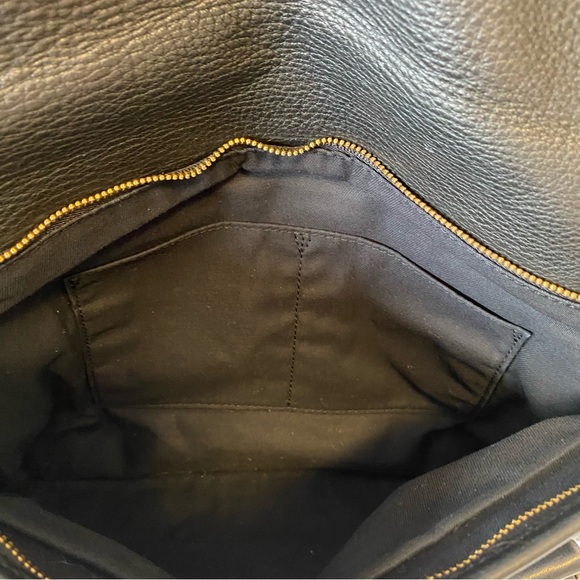 FOSSIL PRESTON FOLDED OVER LEATHER TOTE BLACK - Picture 10 of 13